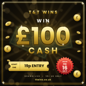 £100 Cash - Just £19p entry