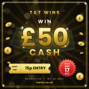 £50 Cash – Just 15p Entry!