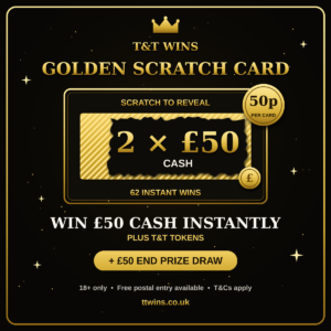 Golden Instant Wins – 2 × £50 Instant Wins